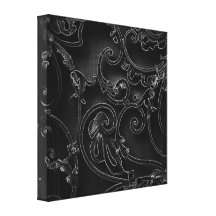 Black baroque gallery wrap canvas