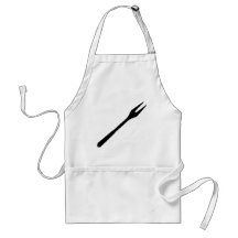 black BBQ fork icon Apron