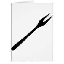 black BBQ fork icon Cards