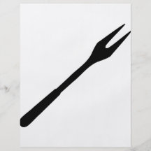 black BBQ fork icon Personalized Flyer