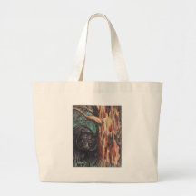 BlacK Bear and Arbutus Tree Bag