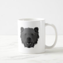 black bear face mug