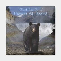 BLACK BEAR FALLS Poster Refrigerator Magnet