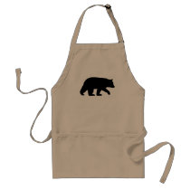 Black Bear Silhouette Apron