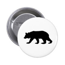Black Bear Silhouette Buttons