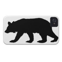 Black Bear Silhouette iPhone 4 Case-Mate Cases