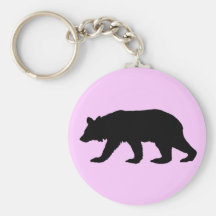 Black Bear Silhouette Key Chain