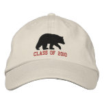 Black Bear with Customizable Text embroidered hats
