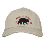 Black Bear with Customizable Text embroidered hats