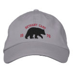 Black Bear with Customizable Text embroidered hats