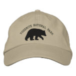 Black Bear with Customizable Text embroidered hats