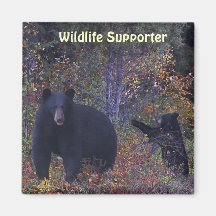 BLACK BEARS Forest Nature Magnet