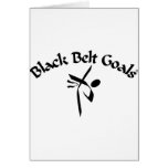 black belt goals greeting card