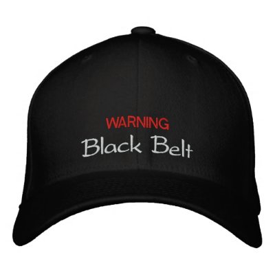 Black Belt Hat Embroidered Baseball Caps Black Belt Hat Embroidered Baseball Caps