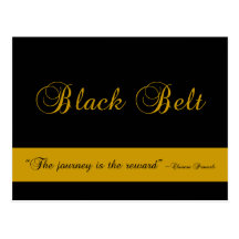 Black Belt Promotion Test Invitation Postcard