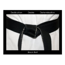 Black Belt Promotion Test Invitation Postcard