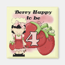 Black Berry 4th Birthday Tshirts and Gifts Magnet