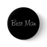 Black Best Man Pin