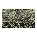 black bevelled flowers business cards