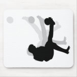 black bicycle kick icon mouse pad