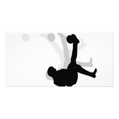 black bicycle kick icon personalized photo card by TomaniacLines