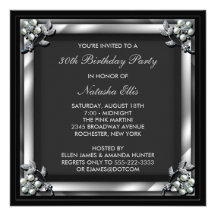 Black Birthday Event Party Invitation Template