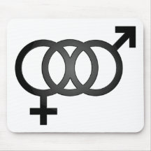Black Bisexual Symbol Mousepads