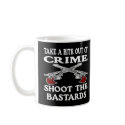 Black Bite Out Crime Bastards mugs