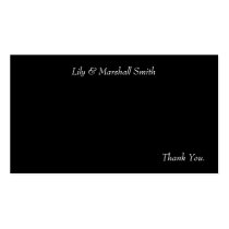 Black Blossom Thank You Card