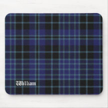 Black & Blue Clark Tartan Plaid Mousepad