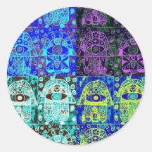 Black & Blue Hamsa Stickers