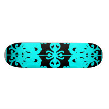 Black & Blue Mirror Image Skate Board