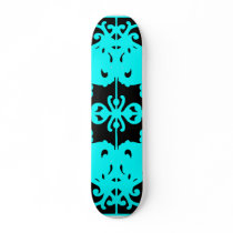 Black & Blue Mirror Image Skate Board