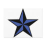 black-blue star icon post cards