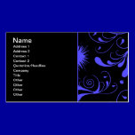 black blue swirls business cards