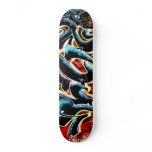 Black / Blue Tag Skate Board Deck