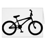 black bmx bicycle greeting card