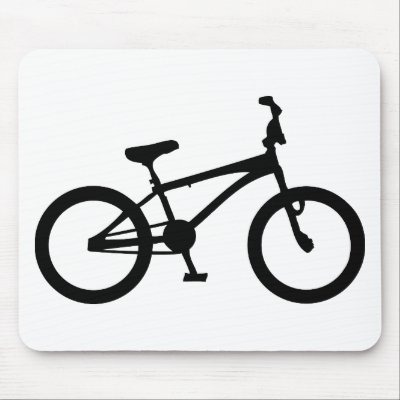black bmx bicycle mouse pad by Tomaniac