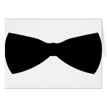 black bow tie greeting card