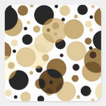 Black Brown & White Polkadots Sticker