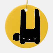black bunny christmas ornaments