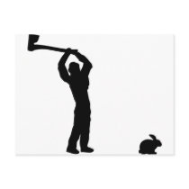 black butcher icon post card