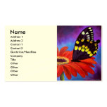 Black Butterfly Daisy Painting - Multi Business Card Template