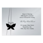 Black Butterfly Reception Enclosure business cards
