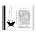 Black Butterfly Save the Date Photo postcards