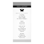 Black Butterfly Wedding Menu rack cards