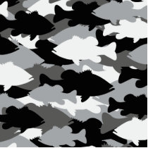 Black Camo Bass Photo Cutout