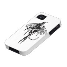 Black Camo Fly Fishing lure Case For The iPhone 4
