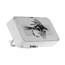 Black Camo Fly Fishing lure Laptop Speakers