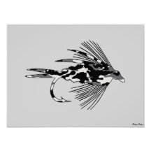 Black Camo Fly Fishing lure Photo